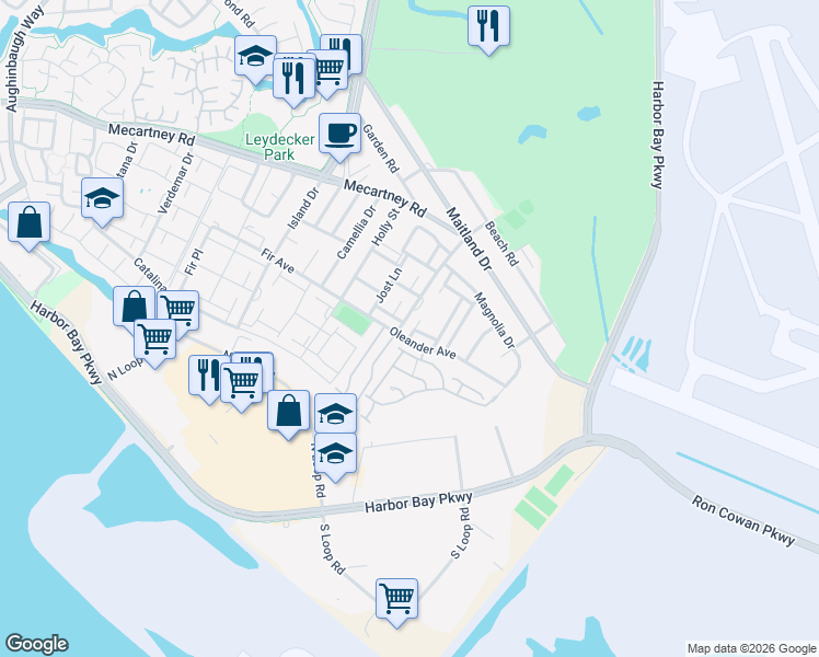 map of restaurants, bars, coffee shops, grocery stores, and more near 1092 Melrose Avenue in Alameda