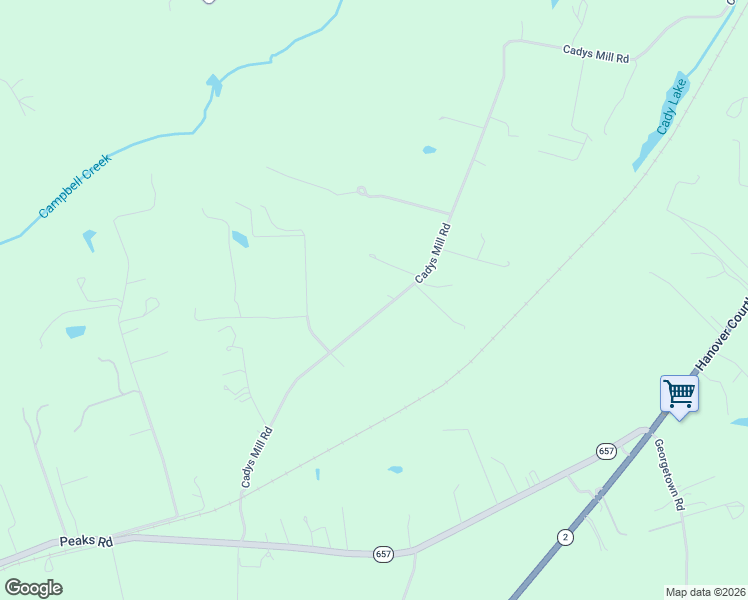 map of restaurants, bars, coffee shops, grocery stores, and more near 8228 Cadys Mill Road in Hanover