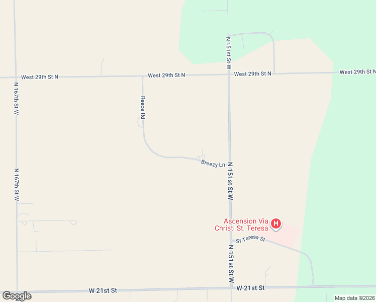 map of restaurants, bars, coffee shops, grocery stores, and more near 15500 Breezy Lane in Colwich