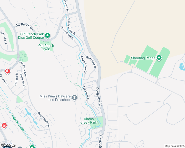 map of restaurants, bars, coffee shops, grocery stores, and more near 2141 Bent Creek Drive in San Ramon
