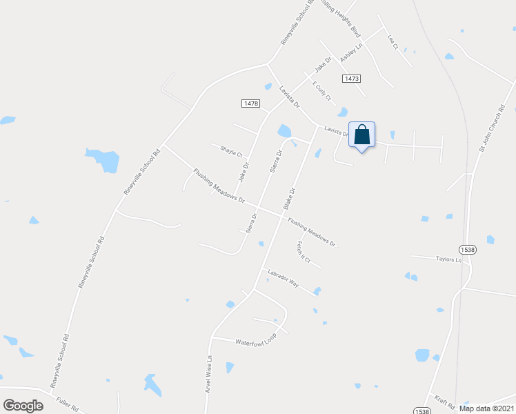 map of restaurants, bars, coffee shops, grocery stores, and more near 395 Sierra Drive in Rineyville