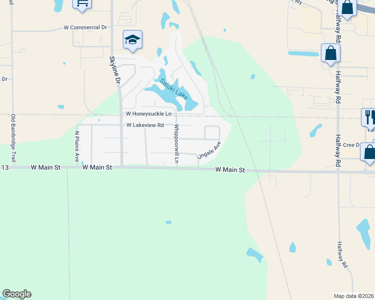 map of restaurants, bars, coffee shops, grocery stores, and more near 3005 Woodlawn Place in Marion