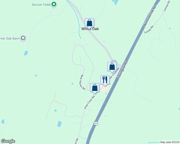 map of restaurants, bars, coffee shops, grocery stores, and more near 912 New Haven Road in Lancaster