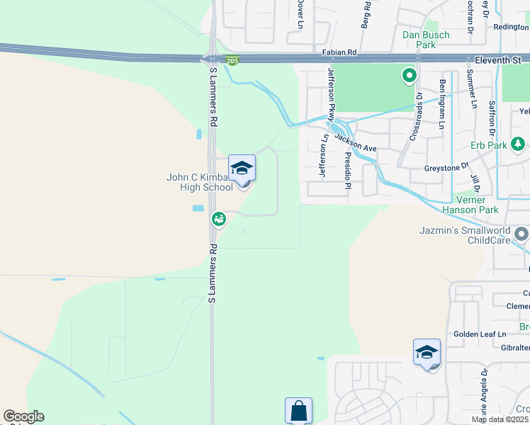 map of restaurants, bars, coffee shops, grocery stores, and more near 3200 Jaguar Run in Tracy