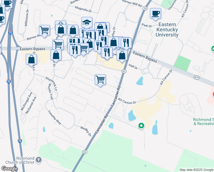 map of restaurants, bars, coffee shops, grocery stores, and more near 120 Alycia Avenue in Richmond