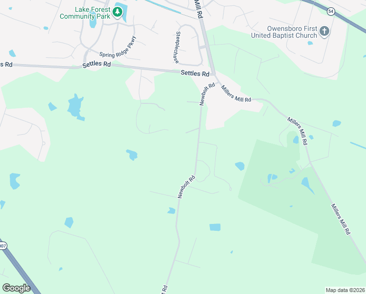 map of restaurants, bars, coffee shops, grocery stores, and more near 5012 Newbolt Road in Owensboro