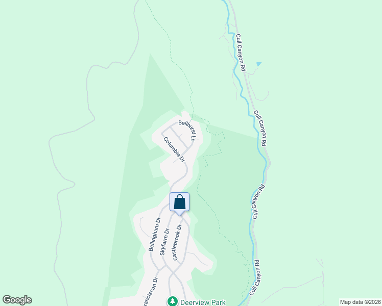 map of restaurants, bars, coffee shops, grocery stores, and more near 16695 Springbrook Lane in Castro Valley