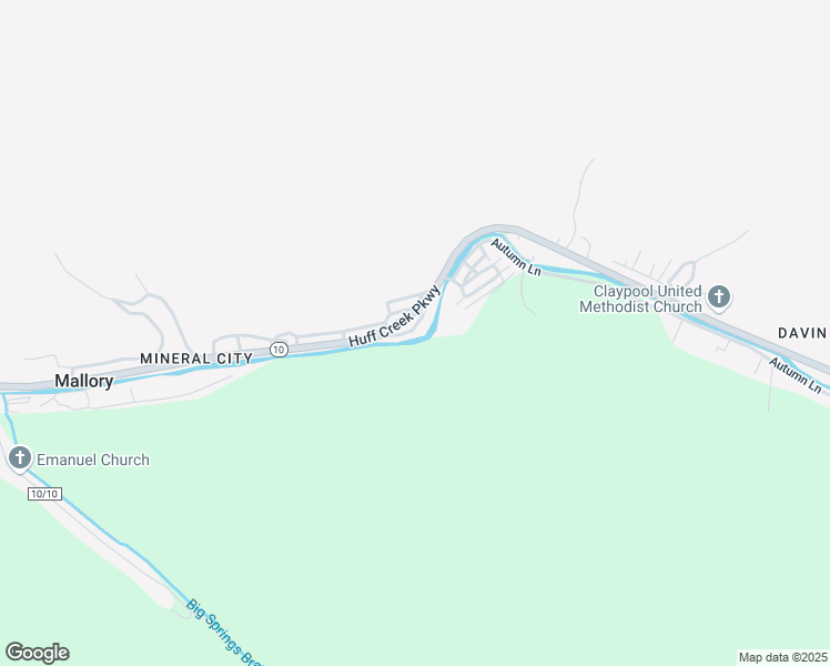 map of restaurants, bars, coffee shops, grocery stores, and more near 2840 County Highway 701/72 in Mallory