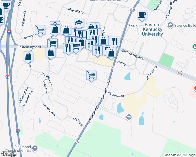 map of restaurants, bars, coffee shops, grocery stores, and more near 120 Alycia Avenue in Richmond