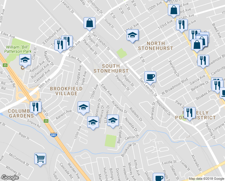 map of restaurants, bars, coffee shops, grocery stores, and more near 730 Edes Avenue in Oakland