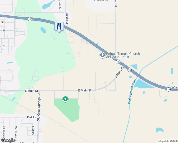 map of restaurants, bars, coffee shops, grocery stores, and more near 211 Dinah Ln in Marion