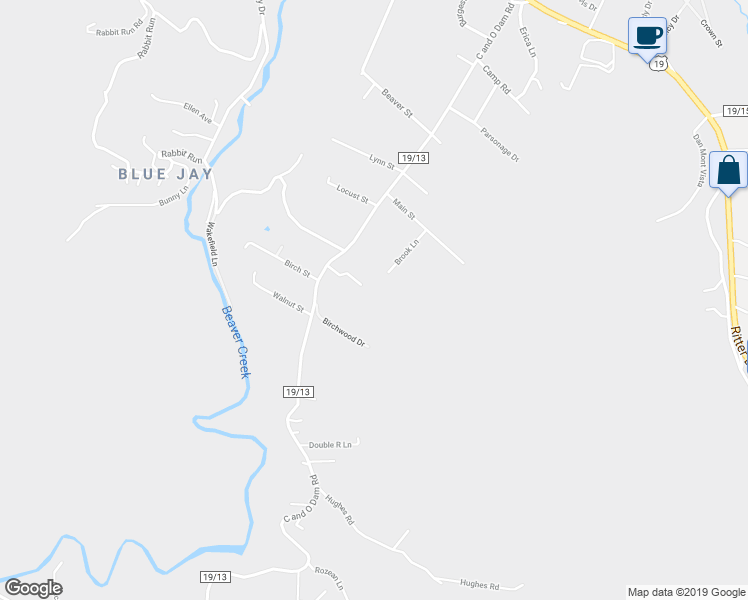 map of restaurants, bars, coffee shops, grocery stores, and more near 160 Cherry St in Daniels