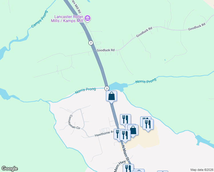 map of restaurants, bars, coffee shops, grocery stores, and more near 684-698 North Main Street in Kilmarnock