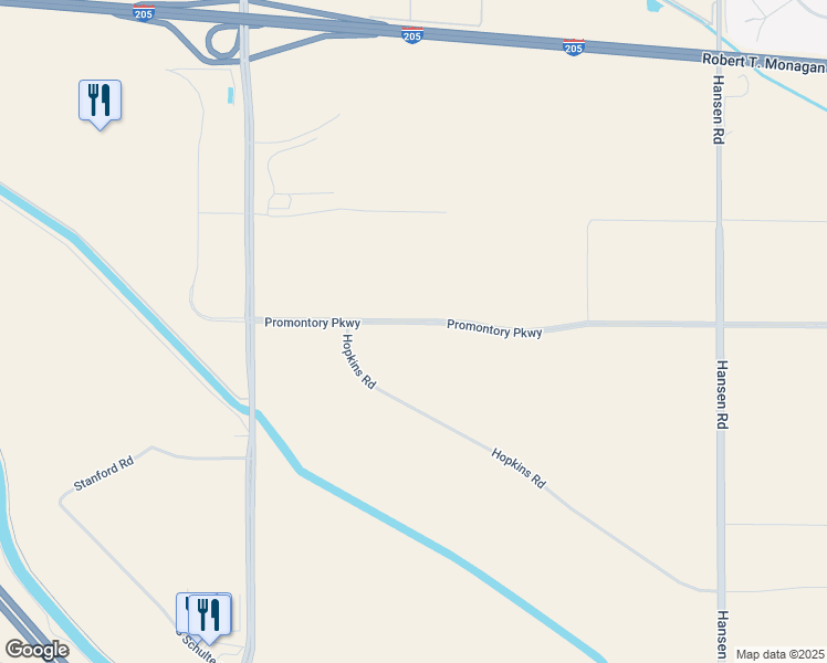 map of restaurants, bars, coffee shops, grocery stores, and more near 24777 Hansen Rd in Tracy