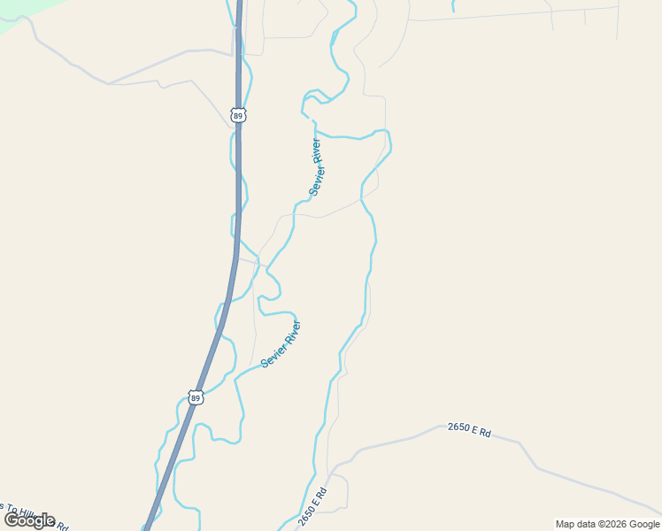 map of restaurants, bars, coffee shops, grocery stores, and more near 2650 East Road in Panguitch