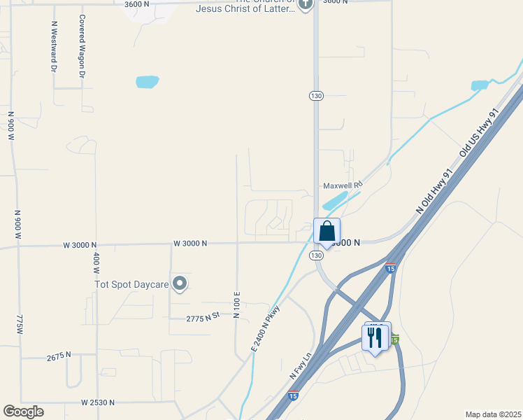 map of restaurants, bars, coffee shops, grocery stores, and more near 3049 225 East in Cedar City