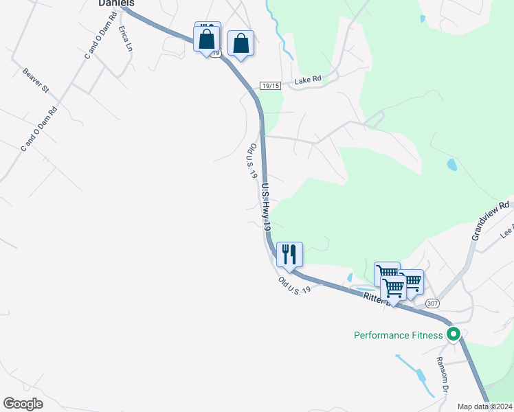 map of restaurants, bars, coffee shops, grocery stores, and more near in Glade Springs