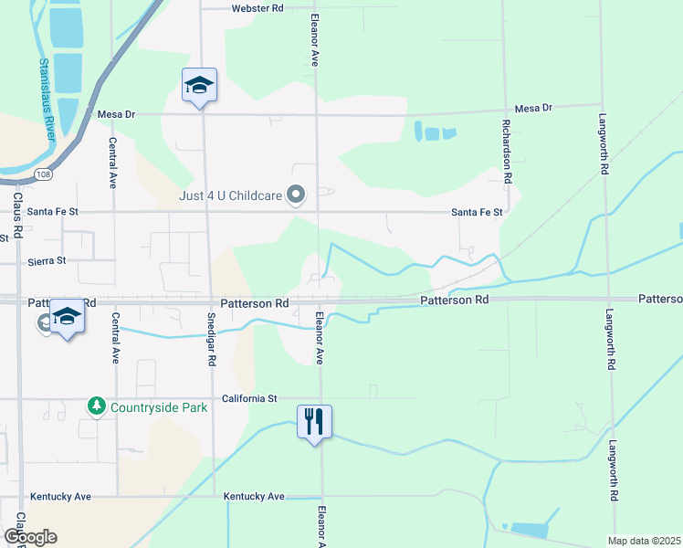 map of restaurants, bars, coffee shops, grocery stores, and more near 6505 Eleanor Avenue in Oakdale