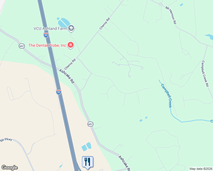 map of restaurants, bars, coffee shops, grocery stores, and more near 12123 Deer Ridge Court in Ashland