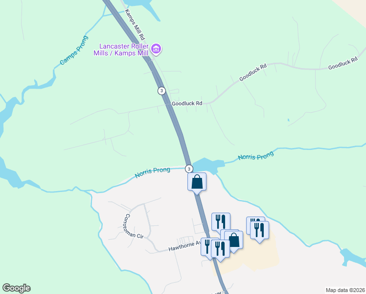 map of restaurants, bars, coffee shops, grocery stores, and more near 412 North Main Street in Kilmarnock