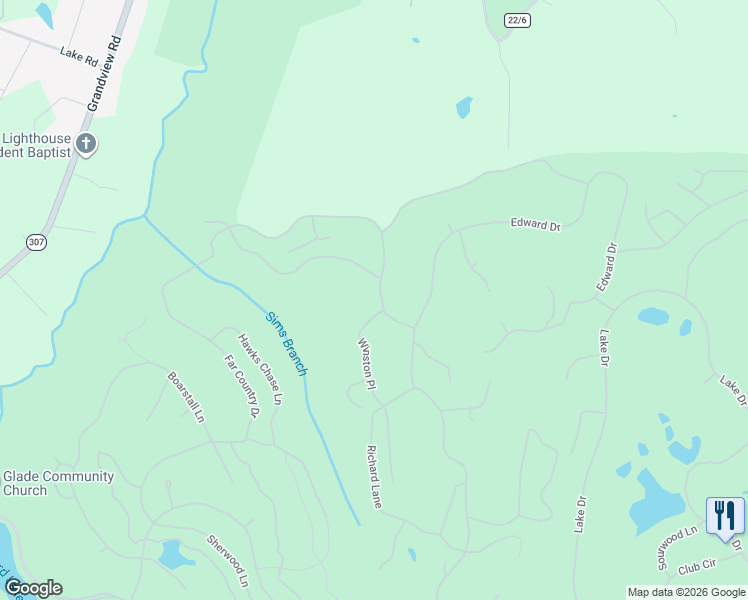 map of restaurants, bars, coffee shops, grocery stores, and more near 1021 Edward Drive in Daniels