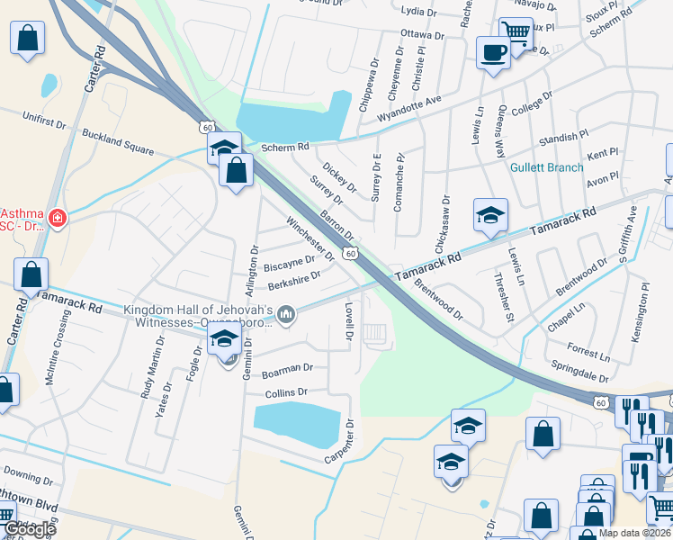 map of restaurants, bars, coffee shops, grocery stores, and more near 3700 Winchester Drive in Owensboro