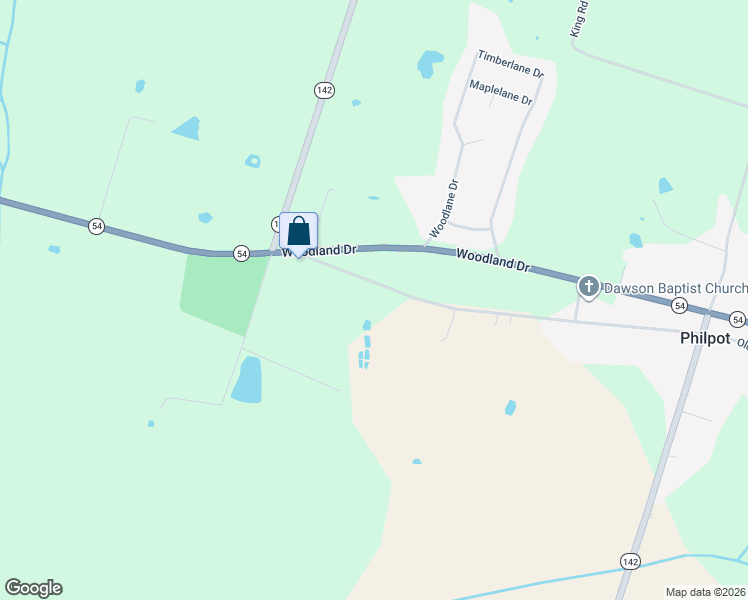 map of restaurants, bars, coffee shops, grocery stores, and more near 5740 Old Highway 54 in Philpot