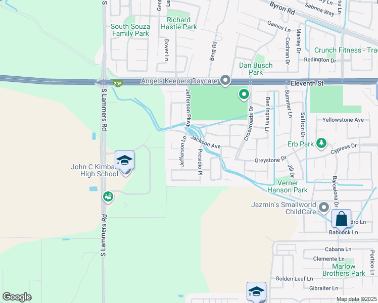 map of restaurants, bars, coffee shops, grocery stores, and more near 2924 Lyon Court in Tracy