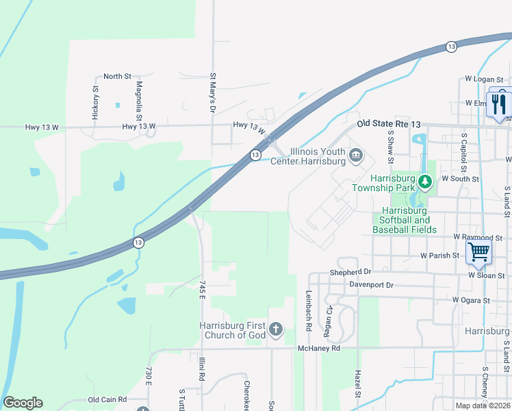 map of restaurants, bars, coffee shops, grocery stores, and more near 310 Jones Road in Harrisburg