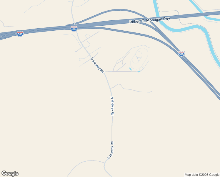 map of restaurants, bars, coffee shops, grocery stores, and more near 16923 North Midway Road in Tracy