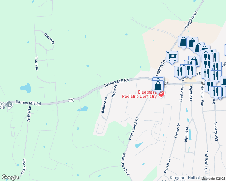 map of restaurants, bars, coffee shops, grocery stores, and more near 101 Bolton Avenue in Richmond