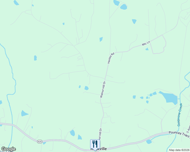 map of restaurants, bars, coffee shops, grocery stores, and more near 12147 Walnut Hill Drive in Rockville