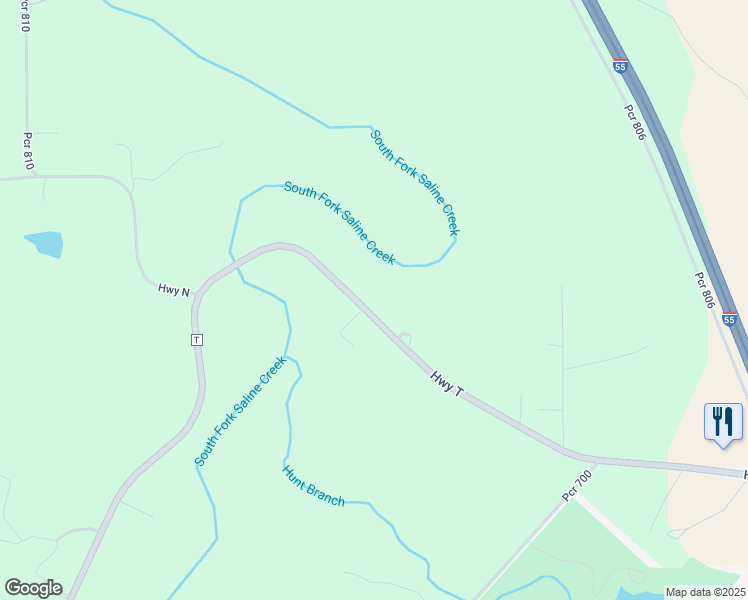 map of restaurants, bars, coffee shops, grocery stores, and more near 3770 Highway T in Perryville