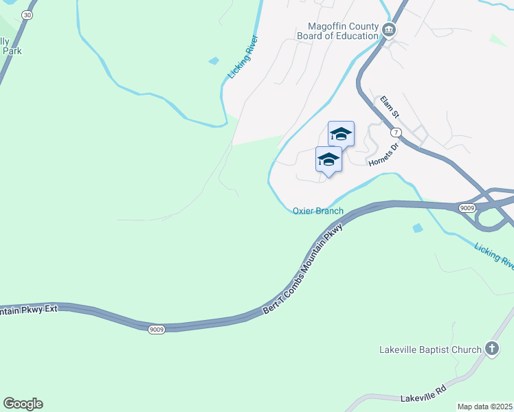 map of restaurants, bars, coffee shops, grocery stores, and more near Cr-1859 in Salyersville