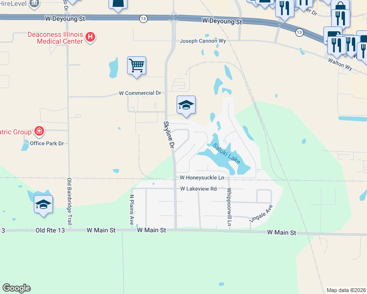 map of restaurants, bars, coffee shops, grocery stores, and more near 3203 Zeller Avenue in Marion