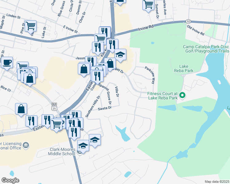 map of restaurants, bars, coffee shops, grocery stores, and more near 982 Spanish Grove Drive in Richmond