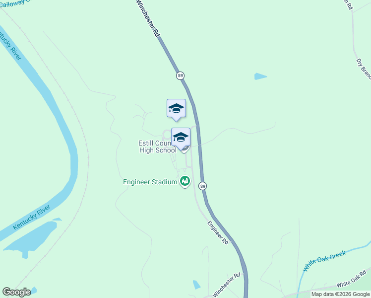 map of restaurants, bars, coffee shops, grocery stores, and more near Cr-<1477> in Estill County
