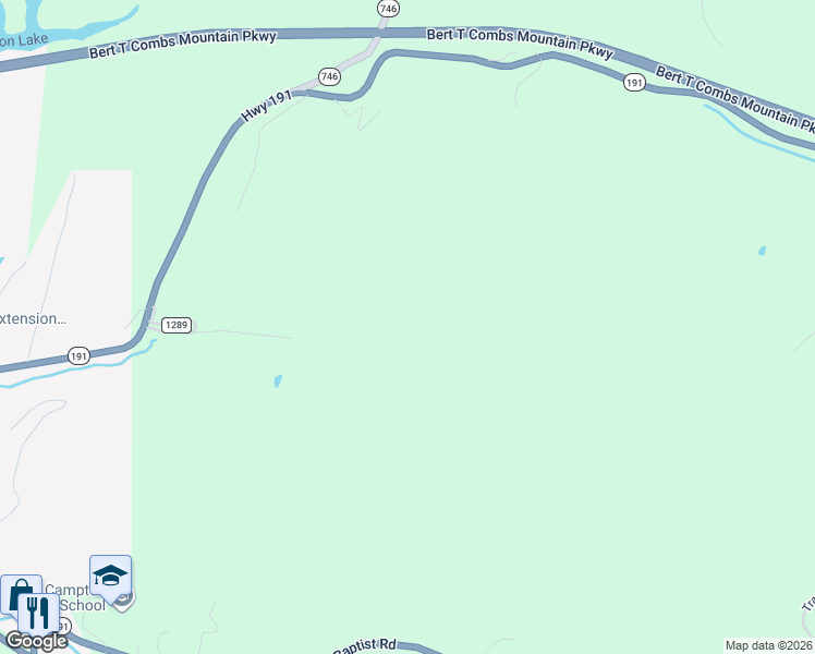 map of restaurants, bars, coffee shops, grocery stores, and more near Steele Street in Campton