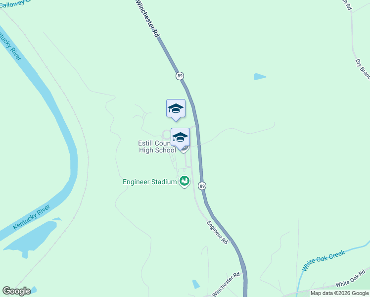 map of restaurants, bars, coffee shops, grocery stores, and more near Cr-<1477> in Estill County