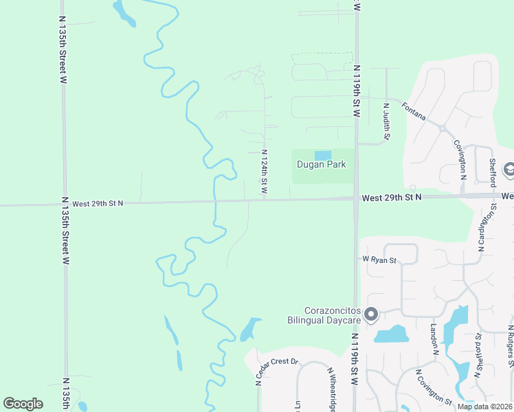 map of restaurants, bars, coffee shops, grocery stores, and more near 3010 N 124th St W in Wichita