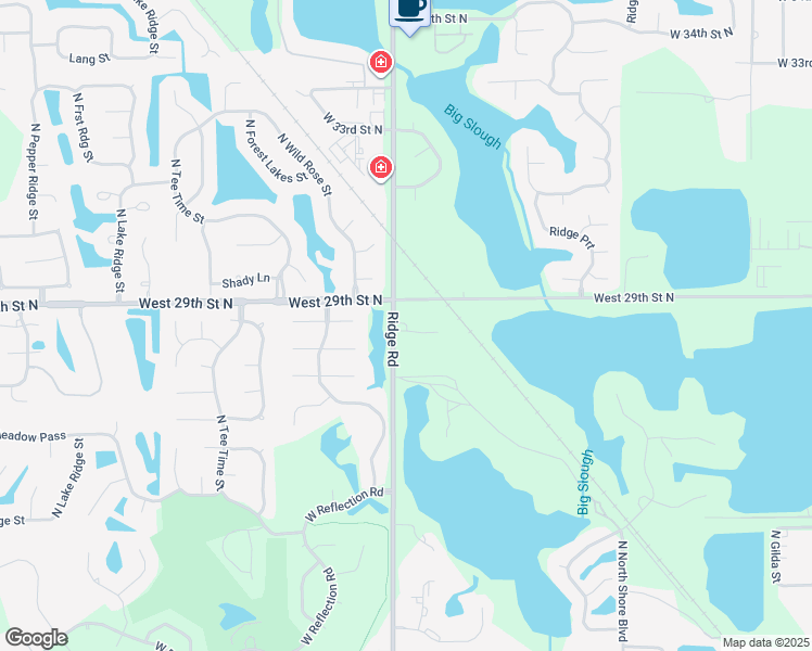 map of restaurants, bars, coffee shops, grocery stores, and more near 7112 W 28th St N in Wichita