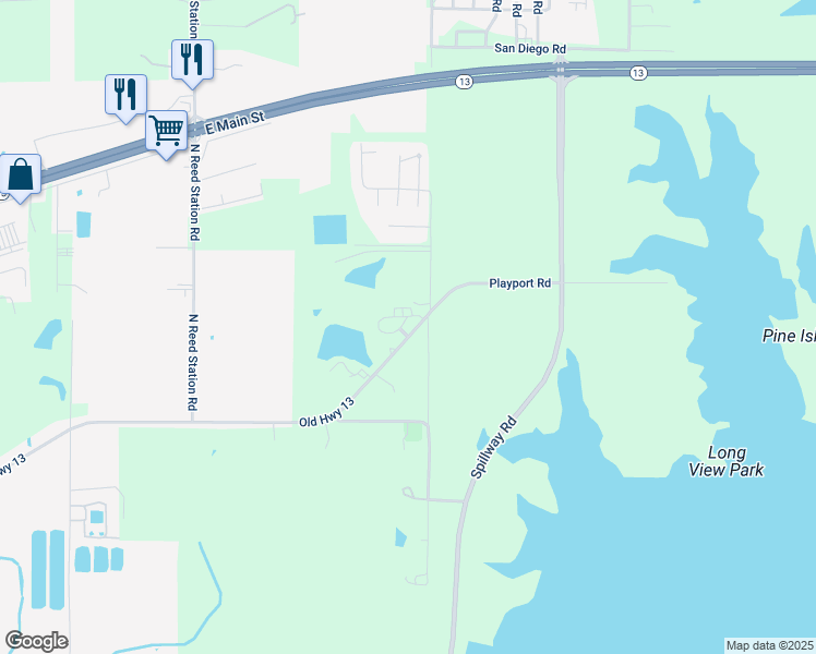 map of restaurants, bars, coffee shops, grocery stores, and more near 60 Old Highway 13 in Carbondale