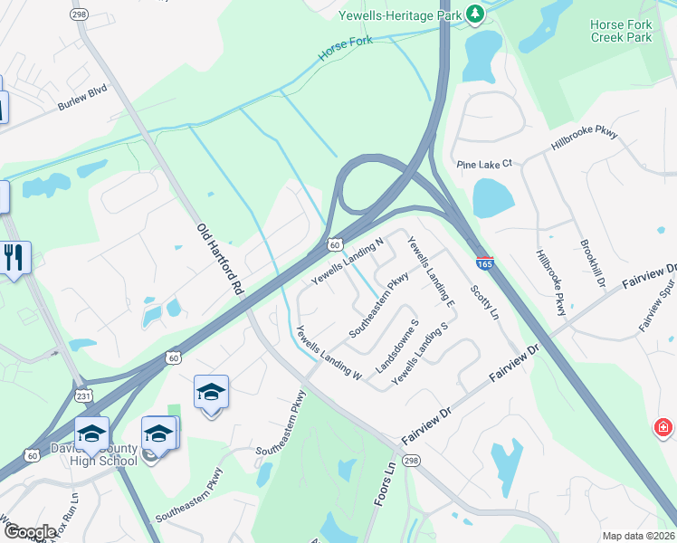 map of restaurants, bars, coffee shops, grocery stores, and more near 4100 Settlers Point in Owensboro