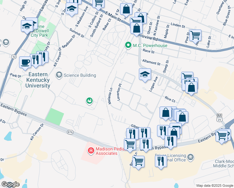 map of restaurants, bars, coffee shops, grocery stores, and more near 588 Leverton Place in Richmond
