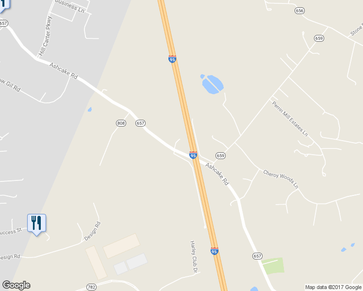 map of restaurants, bars, coffee shops, grocery stores, and more near 10386 Ashcake Road in Ashland