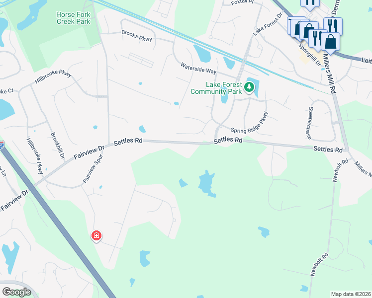 map of restaurants, bars, coffee shops, grocery stores, and more near 2884 Settles Road in Owensboro