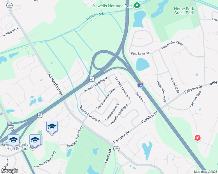 map of restaurants, bars, coffee shops, grocery stores, and more near 2429 Southeastern Parkway in Owensboro