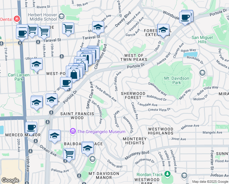 map of restaurants, bars, coffee shops, grocery stores, and more near 140 San Pablo Avenue in San Francisco