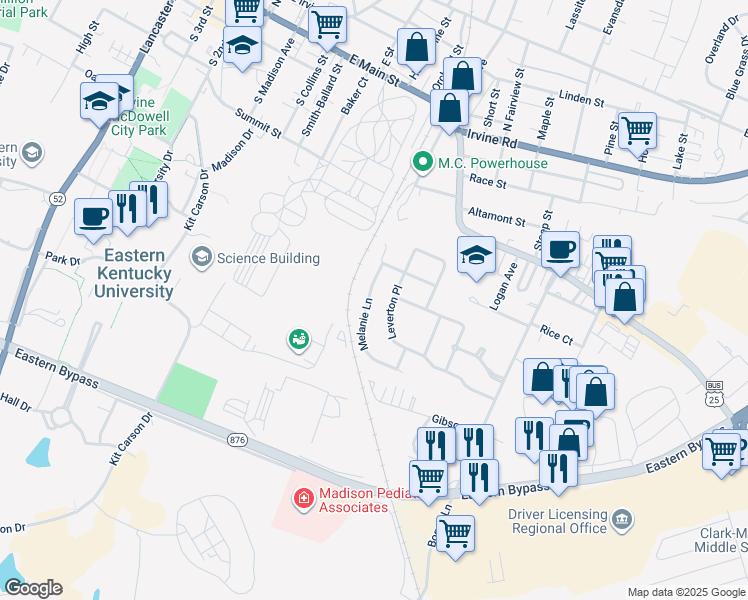 map of restaurants, bars, coffee shops, grocery stores, and more near 588 Leverton Place in Richmond