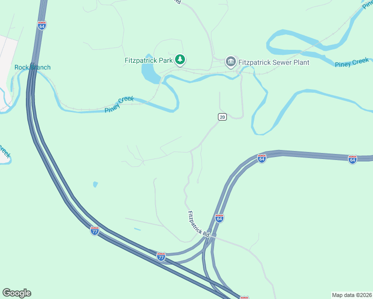 map of restaurants, bars, coffee shops, grocery stores, and more near 106 Pack Mountain Road in Beckley